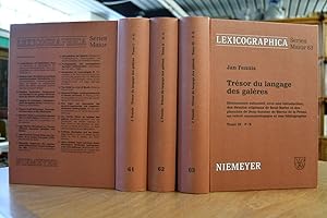 Bild des Verkufers fr Trsor du langage des galres. Dictionnaire exhaustif, avec une introduction, des dessins originaux de Ren Burlet et des planches de Jean-Antoine de Barras de la Penne, un relev onomasiologique et une bibliographie. Bd. I-III. Lexicographica / Series maior 61-63. zum Verkauf von Gppinger Antiquariat