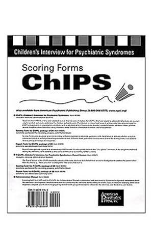 Bild des Verkufers fr Children's Interview for Psychiatric Syndromes (Chips zum Verkauf von GreatBookPrices
