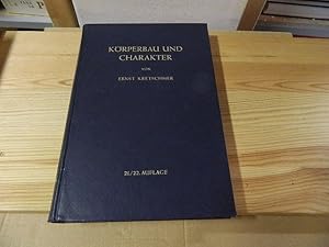 Bild des Verkufers fr Krperbau und Charakter. Untersuchungen zum Konstitutionsproblem und zur Lehre von Temperamenten zum Verkauf von Versandantiquariat Schfer