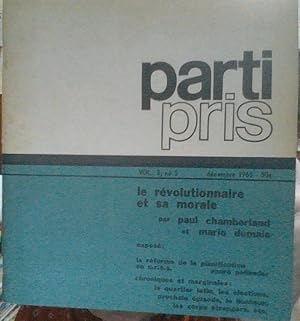 Parti Pris. Vol. 3, no 5 Décembre 1965