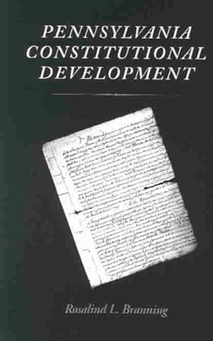 Imagen del vendedor de Pennsylvania Constitutional Development a la venta por GreatBookPricesUK