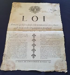 Placard révolutionnaire - Loi relative aux offres faites par plusieurs citoyens patriotes , de re...