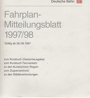 Fahrplan-Mitteilungsblatt 1997/98. Gültig ab 28.09.1997.