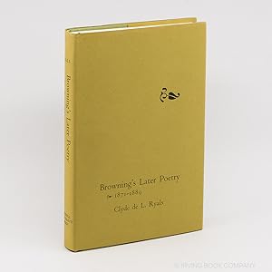 Bild des Verkufers fr Browning's Later Poetry, 1871-1889 zum Verkauf von Irving Book Company