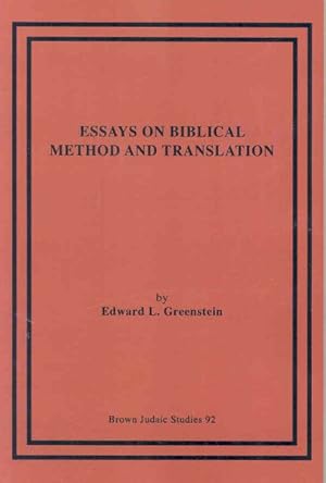 Imagen del vendedor de Essays on Biblical Method and Translation a la venta por GreatBookPrices