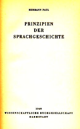 Prinzipien der Sprachgeschichte.