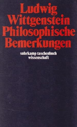 Bild des Verkufers fr Philosophische Bemerkungen. Suhrkamp-Taschenbuch Wissenschaft; 336. zum Verkauf von Fundus-Online GbR Borkert Schwarz Zerfa