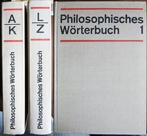 Bild des Verkufers fr Philosophisches Wrterbuch. 2 Bde. Bd.1: A bis Kybernetik, Bd.2: Lamaismus bis Zweckmigkeit. zum Verkauf von Antiquariat Blschke