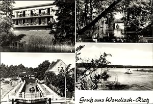 Ansichtskarte / Postkarte Wendisch Rietz in der Mark, Hans-Loch-Heim, Fluss zum Springsee, Großer...