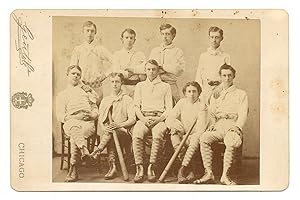 Bild des Verkufers fr [Cabinet photograph]: Early Chicago College Baseball Team. Circa 1870 zum Verkauf von Between the Covers-Rare Books, Inc. ABAA