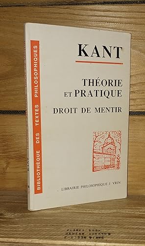 Seller image for DROIT DE MENTIR : Thorie et pratique for sale by Planet's books