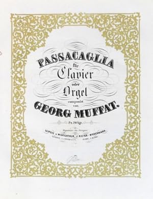 Bild des Verkufers fr Passacaglia fr Clavier oder Orgel zum Verkauf von Paul van Kuik Antiquarian Music