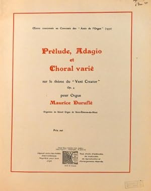 Seller image for Prlude, Adagio et Choral vari surle thme du "Veni creator" op.4 Pour orgue for sale by Paul van Kuik Antiquarian Music