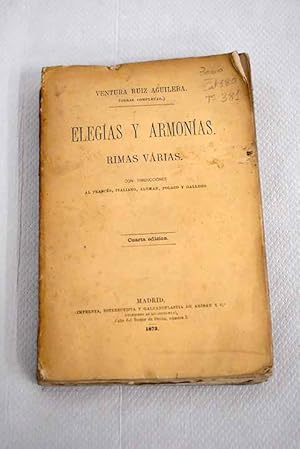 Imagen del vendedor de Elegas y armonas a la venta por Alcan Libros