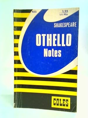 Seller image for Coles Notes On: Othello By William Shakespeare for sale by World of Rare Books