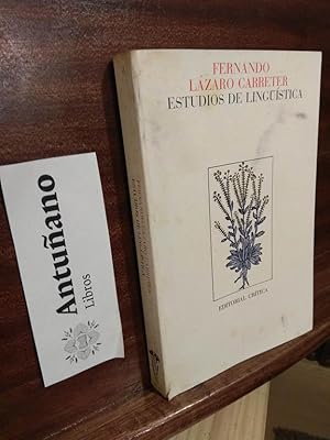 Imagen del vendedor de Estudios de lingistica a la venta por Libros Antuano