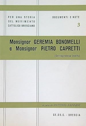 Seller image for Mons. Geremia Bonomelli e Mons. Pietro Capretti for sale by Librodifaccia