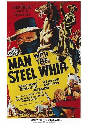 Poster DIN 4 numero 1009: Man With the Steel Whip, entire serial 1954: Richard Simmons-Dale Van S...