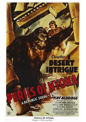 Poster DIN 4 numero 1004: Perils of Nyoka, chapter 1, 1942: Desert Intrigue: Kay Aldridge