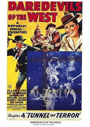 Imagen del vendedor de Poster DIN 4 numero 1002: Daredevils of the West, chapter 4, 1943: Tunel of Terror: Allan Lane a la venta por El Boletin