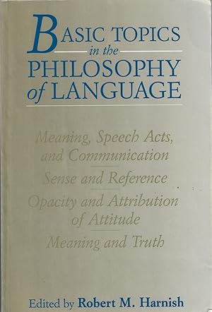 Imagen del vendedor de Basic Topics in the Philosophy of Language a la venta por Walden Books