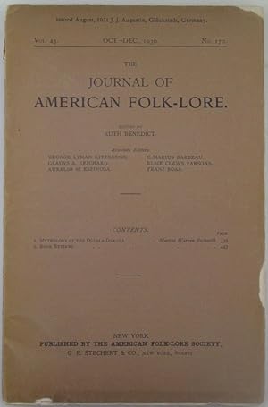 The Journal of American Folklore. Oct.-Dec., 1930