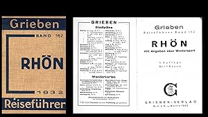 Grieben Reiseführer Bd.162 - Rhön mit Angaben über den Wintersport (Originalausgabe 1932)