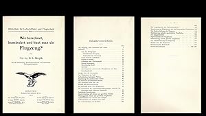 Imagen del vendedor de Wie berechnet, konstruiert und baut man ein Flugzeug ? (Originalausgabe 1912) a la venta por Libro-Colonia (Preise inkl. MwSt.)