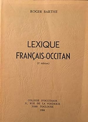 Seller image for Lexique Occitan Francais for sale by Librairie L'Amour du Livre