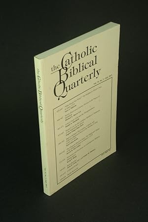 Seller image for The Catholic Biblical Quarterly: Volume 75, number 3, July 2013. for sale by Steven Wolfe Books