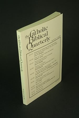 Imagen del vendedor de The Catholic Biblical Quarterly: Volume 63, number 3, July 2001. a la venta por Steven Wolfe Books