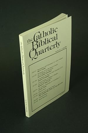 Imagen del vendedor de The Catholic Biblical Quarterly: Volume 66, number 2, April 2004. a la venta por Steven Wolfe Books
