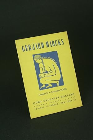 Seller image for Gerhard Marcks: October 16-November 10, 1951. for sale by Steven Wolfe Books
