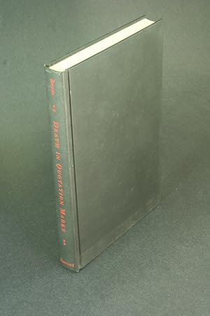 Seller image for Death in quotation marks: cultural myths of the modern poet - DAMAGED COPY. for sale by Steven Wolfe Books