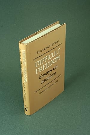 Bild des Verkufers fr Difficult freedom. Essays on Judaism - COPY WITH MARKINGS. Translated by Sen Hand zum Verkauf von Steven Wolfe Books