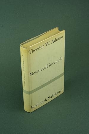 Seller image for Noten zur Literatur II. for sale by Steven Wolfe Books