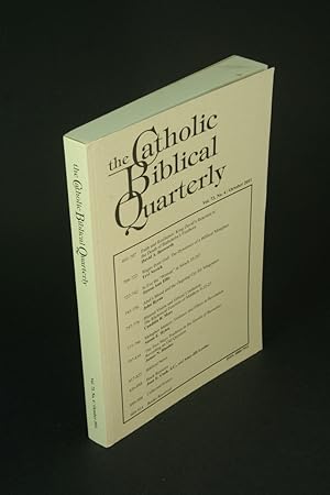 Imagen del vendedor de The Catholic Biblical Quarterly: Volume 73, number 4, October 2011. a la venta por Steven Wolfe Books