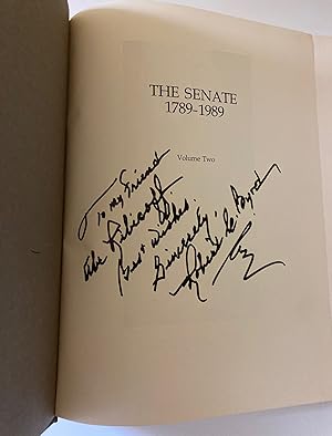 Seller image for The Senate 1789-1989: Addresses on the History of the Senate, Volume Two (II) (2) - Inscribed by Sen. Robert C. Byrd to Sen. Abraham Ribicoff for sale by M.S.  Books