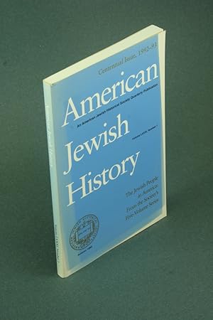 Seller image for American Jewish History : Volume LXXXI, Number 1, Autumn 1993 : The Jewish People in America. for sale by Steven Wolfe Books