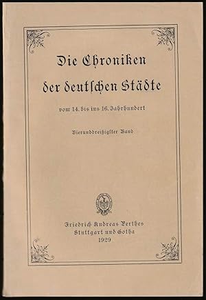 Bild des Verkufers fr Die Chroniken der schwbischen Stdte. Augsburg, Band 9. zum Verkauf von Antiquariat Dennis R. Plummer