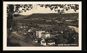 Ansichtskarte Brugg, Kaserne aus der Vogelschau