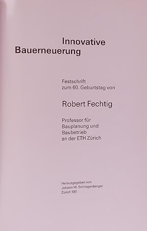 Bild des Verk�ufers f�r Innovative Bauerneuerung. zum Verkauf von Antiquariat Bookfarm