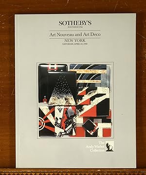 Sotheby's Auction Catalog: Art Nouveau and Art Deco. New York, April 23, 1988