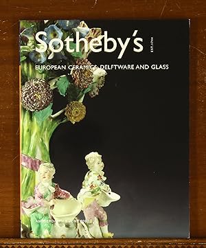 Sotheby's Auction Catalog: European Ceramics, Delftware and Glass. Amsterdam, June 5, 2002