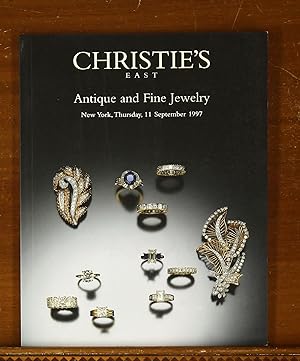 Christie's Auction Catalog: Antique and Fine Jewelry. New York, September 11, 1997