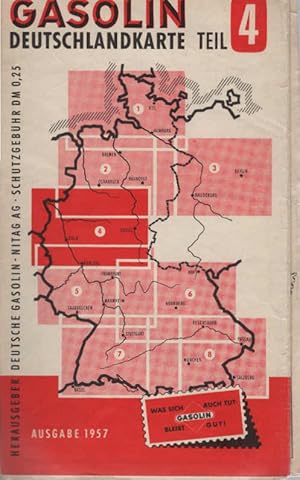 Gasolin Deutschlandkarte Teil: 4. Ausgabe 1957.