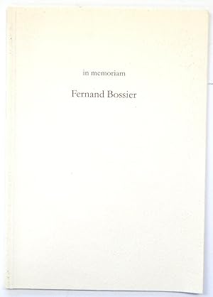 Imagen del vendedor de In Memorium Fernand Bossier a la venta por PsychoBabel & Skoob Books