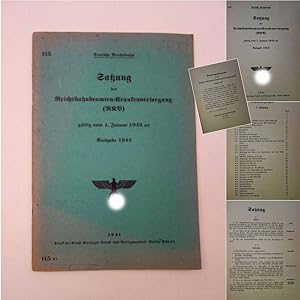 Satzung der Reichsbahnbeamten-Krankenversorgung (RKV) gültig vom 1. Januar 1942 an. Ausgabe 1942