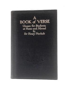 Bild des Verkufers fr A Book of Verse: Chosen for Students at Home and Abroad zum Verkauf von World of Rare Books