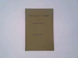 Bild des Verkufers fr Dialect and local usages of Herefordshire zum Verkauf von Goldstone Rare Books